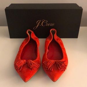 J. Crew Lottie Tassel Suede Flats size 9 women